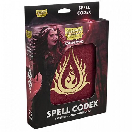 Grizzly Fitness Dragon Shield RPG Spell Codex Board Game, Blood Red BE3303556